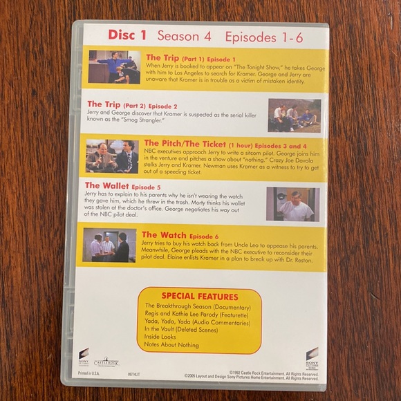 Seinfeld Season 4 DVD Series Box Set - Picture 3 of 6
